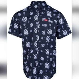 Dixxon Flannel Co. "The Candle" Short Sleeve Button Up Party Shirt - Black Rare